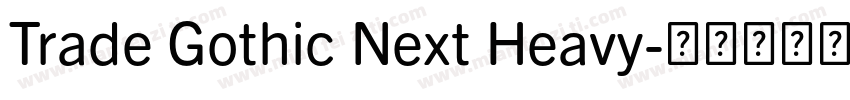 Trade Gothic Next Heavy字体转换